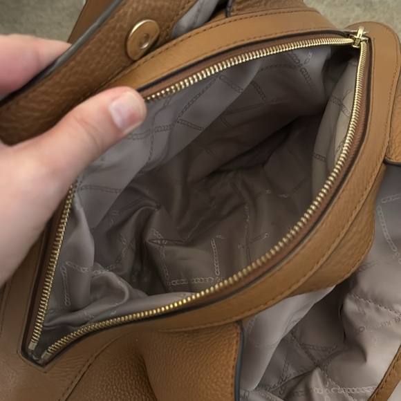 Michael Kors Cognac Raven Large Leather Shoulder Bag - Picture 12 of 12